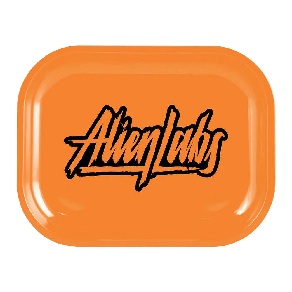 Alien Labs Metal Rolling Tray Orange Logo Medium