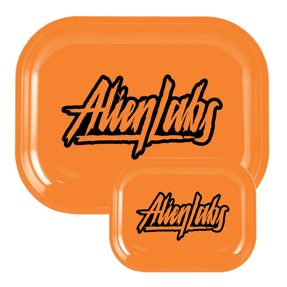 Alien Labs Metal Rolling Tray Orange Logo