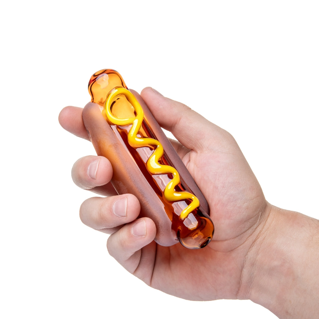BigFun! Glizzy Hand Pipe held in hand for scale