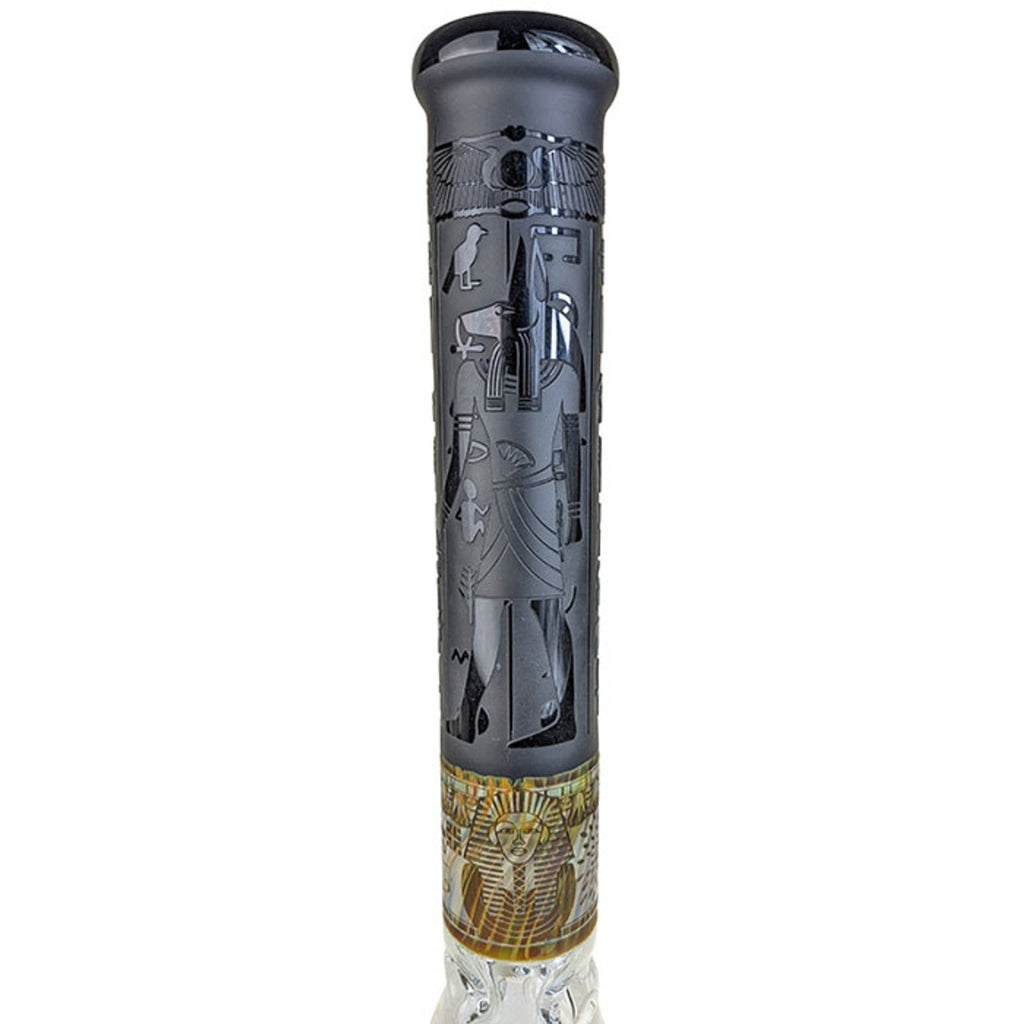 Cheech Glass Totem Of Egypt Sandblasted Beaker