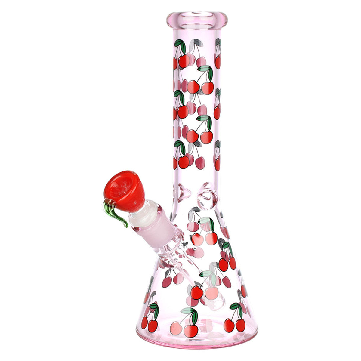 Cherry Clouds Beaker Bong Glass Water Pipe