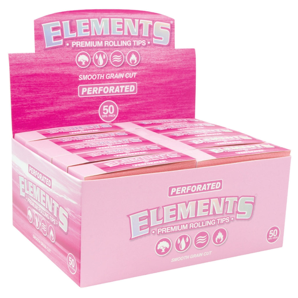Elements Pink Perforated Filter Tips Display