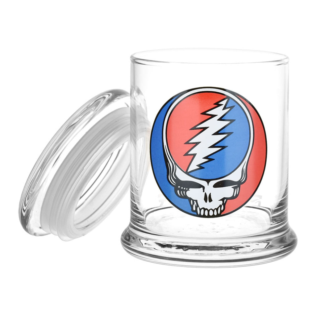 Grateful Dead Pulsar Stash Jar Steal Your Face Pop Top Lid
