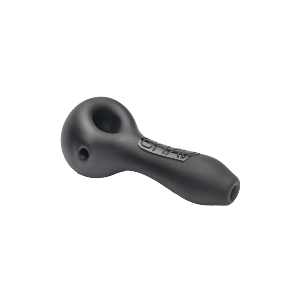 GRAV Sandblasted Spoon Pipe Black