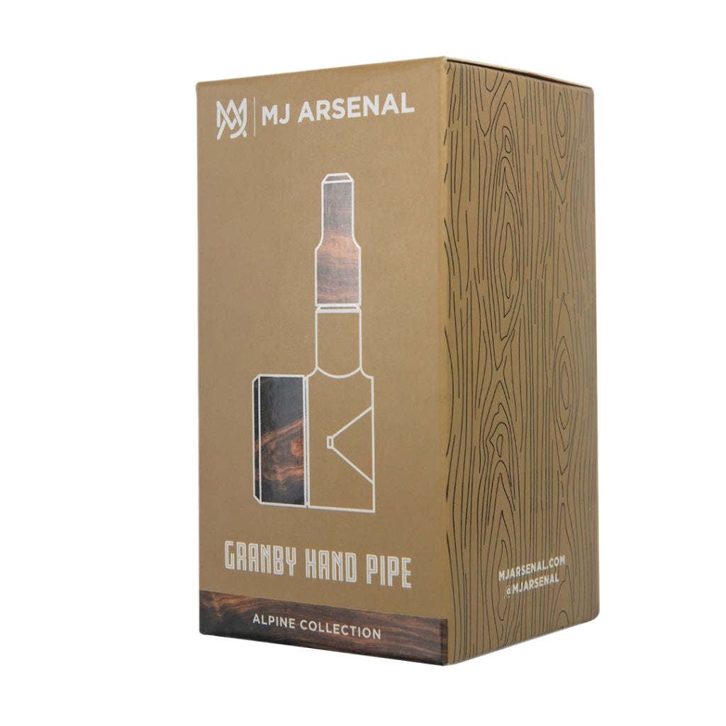 MJ Arsenal Granby Hand Pipe retail packaging with product illustration