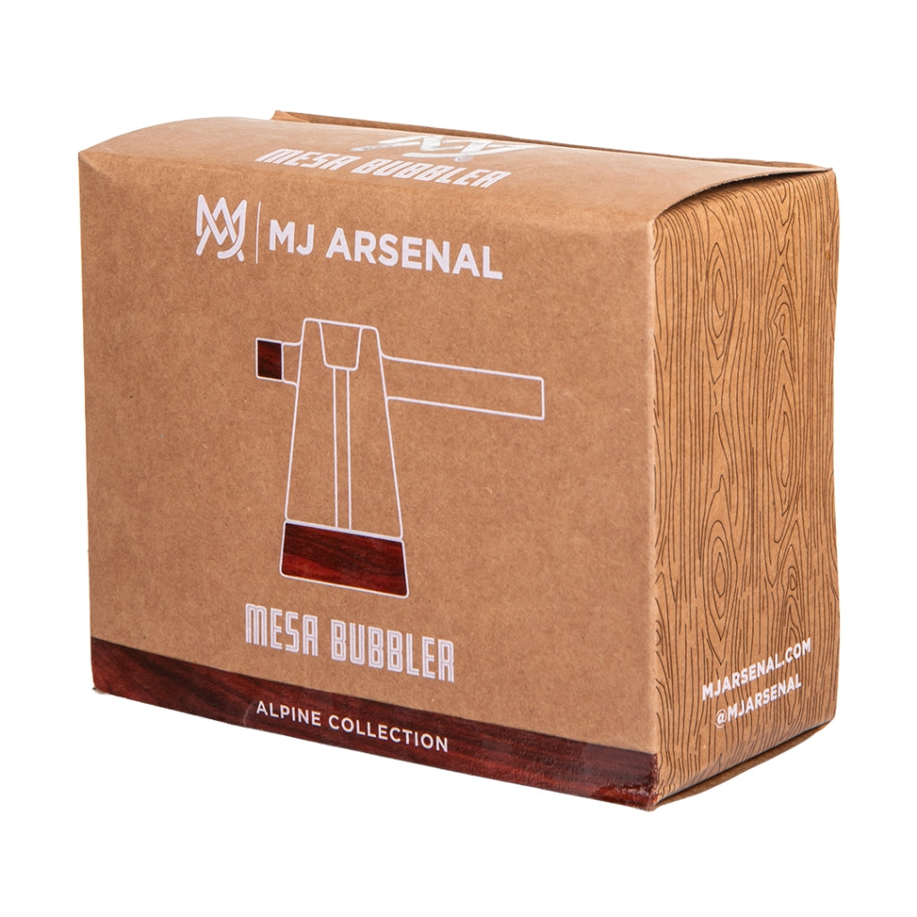 MJ Arsenal Mesa Bubbler retail packaging with product illustration