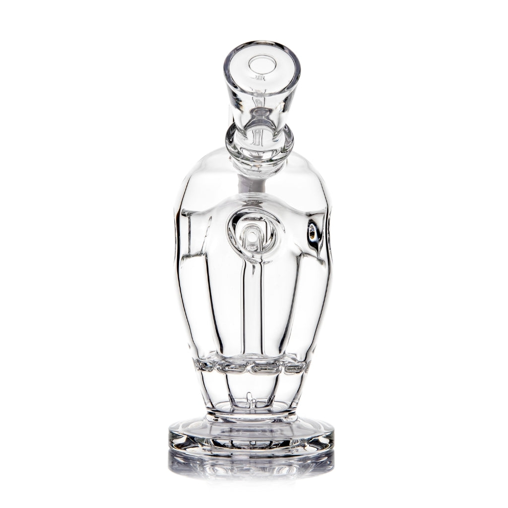 MJ Arsenal Voyager Mini Dab Rig in clear borosilicate glass, front view
