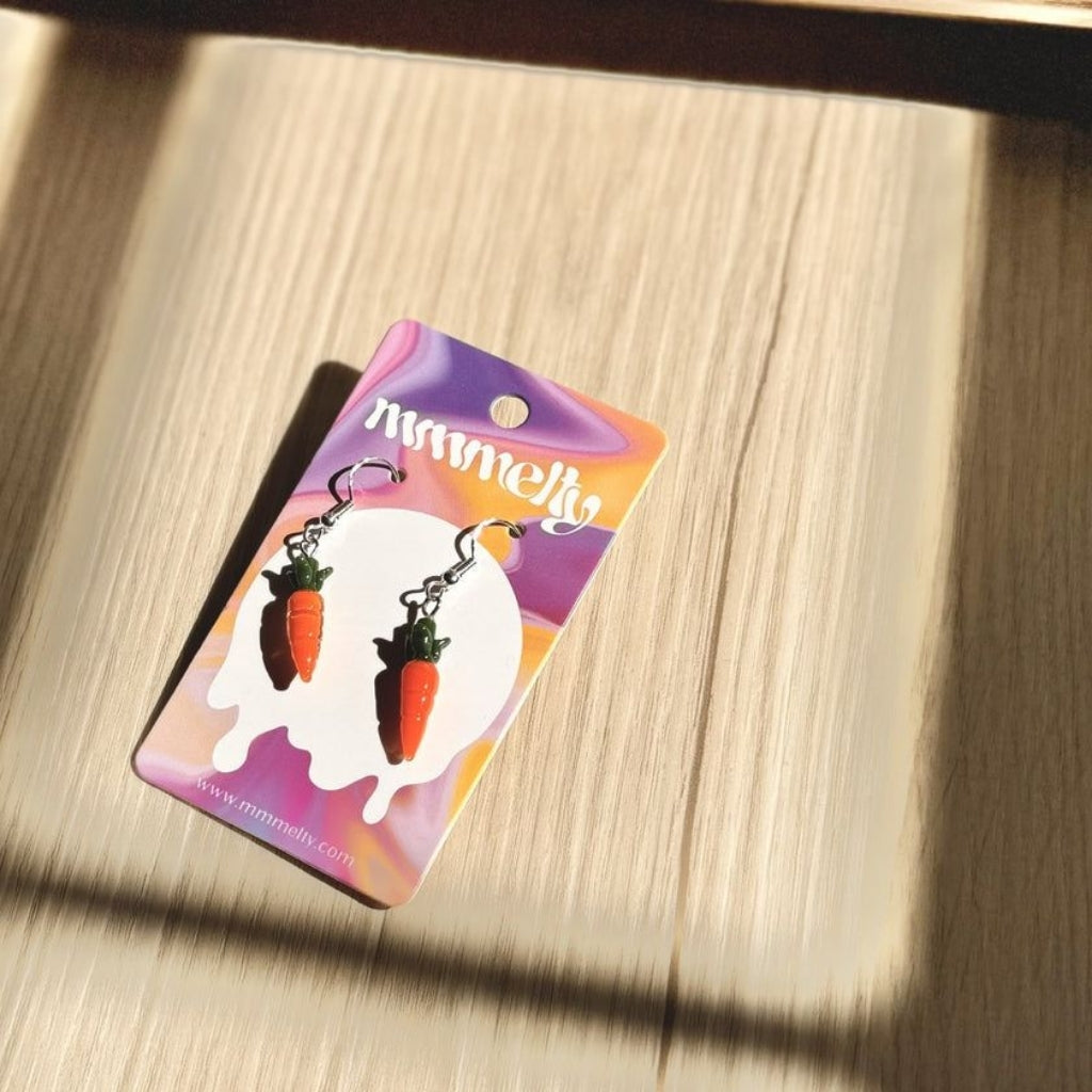 mmmelty Carrot Glass Earrings