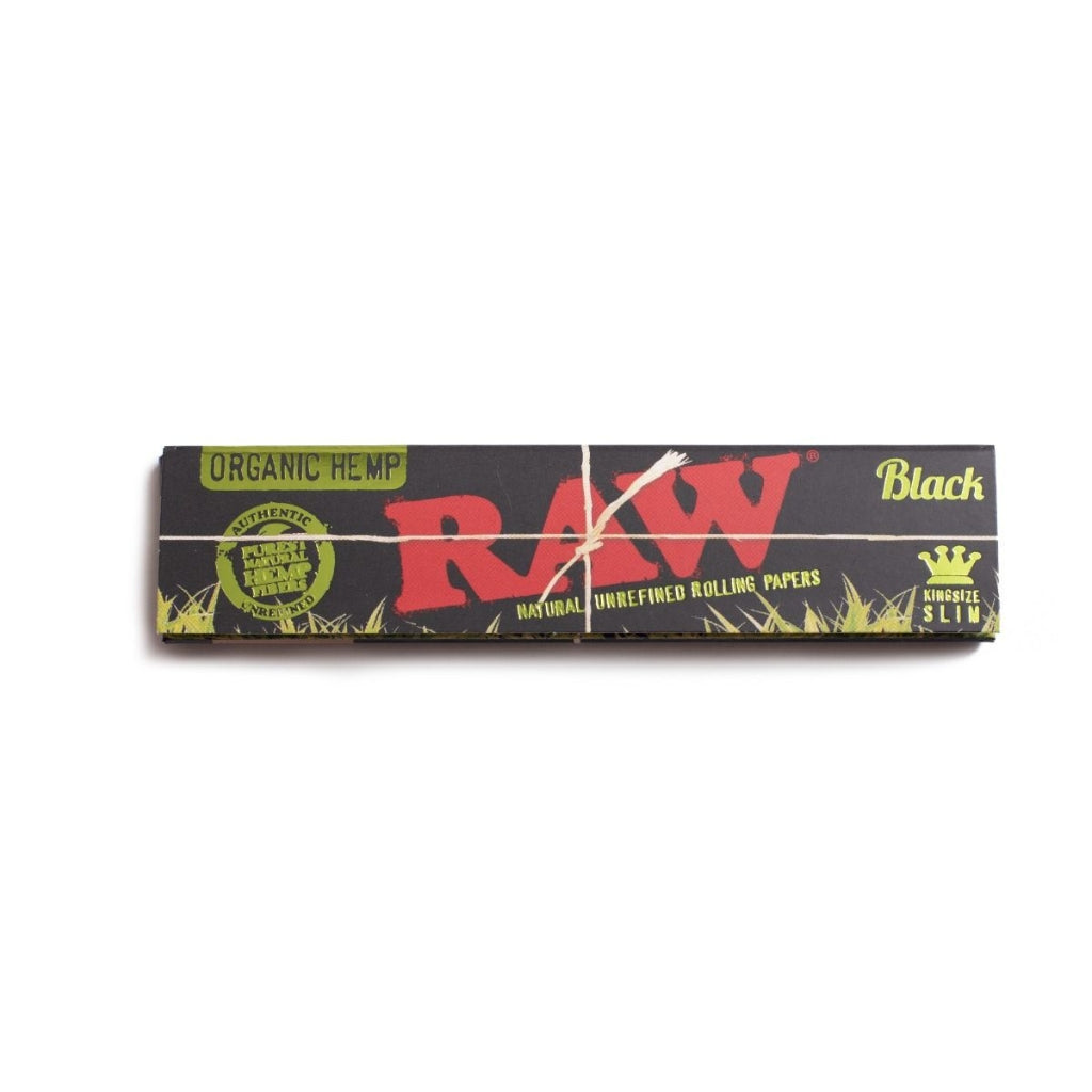 RAW Black Organic Hemp Rolling Papers King Size Slim