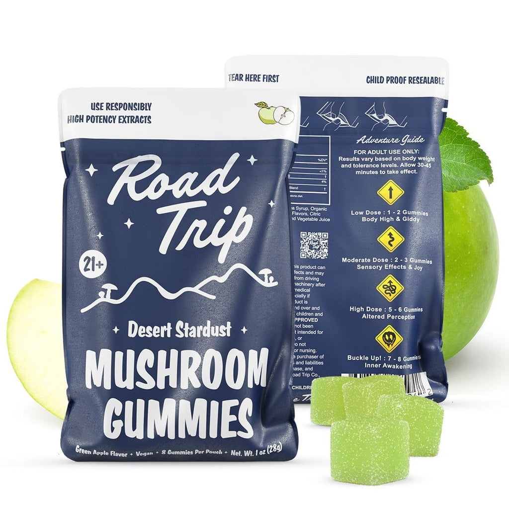 Road Trip Desert Stardust Magic Mushroom Gummies Green Apple