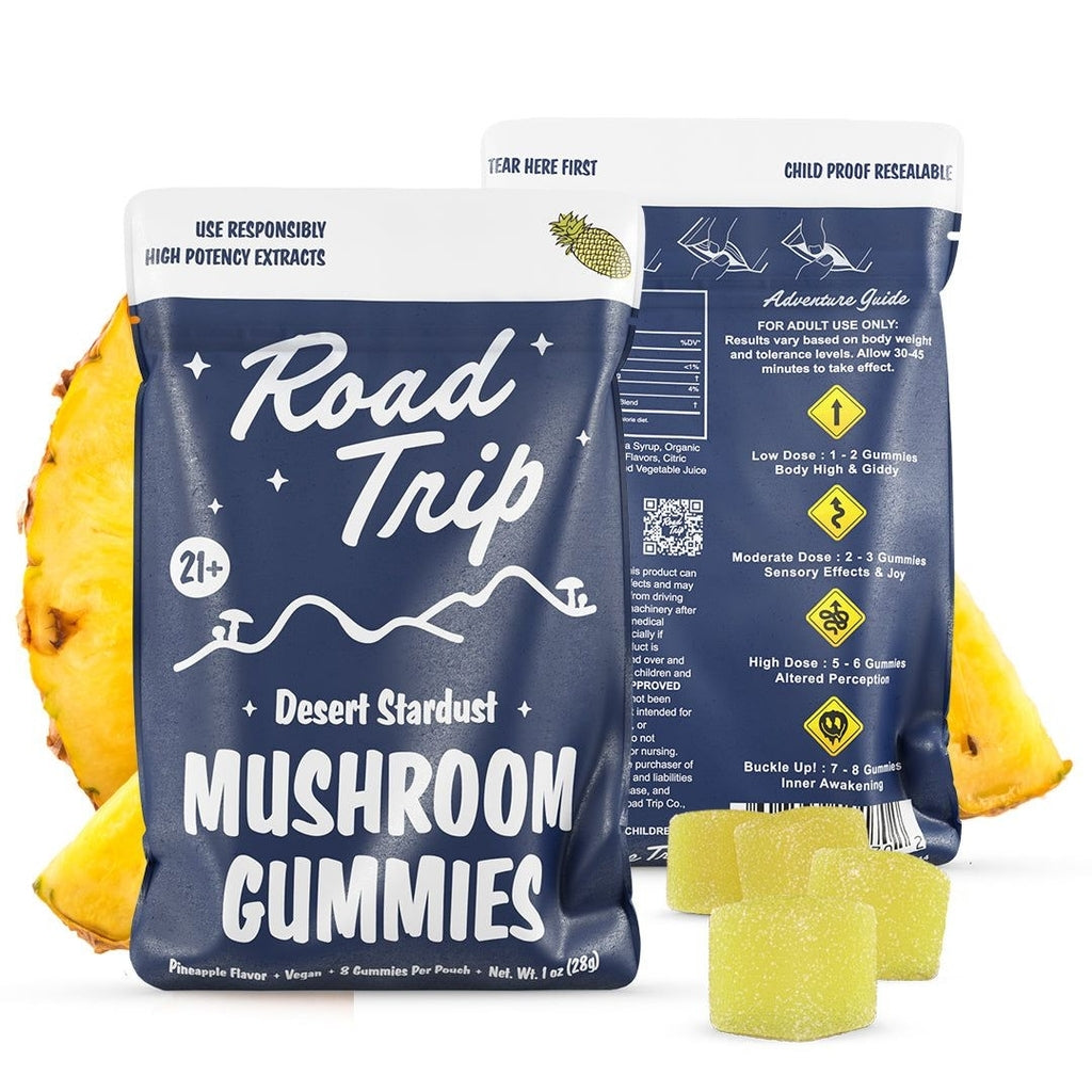 Road Trip Desert Stardust Magic Mushroom Gummies Pineapple