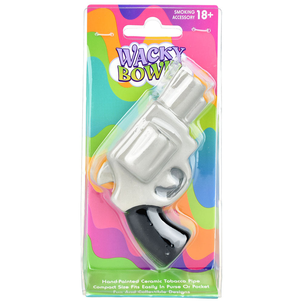 Wacky Bowlz Ceramic Hand Pipe | Handgun