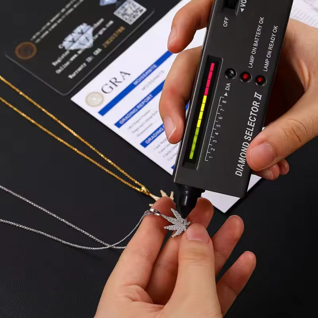 Pavé Leaf Moissanite Pendant Necklace