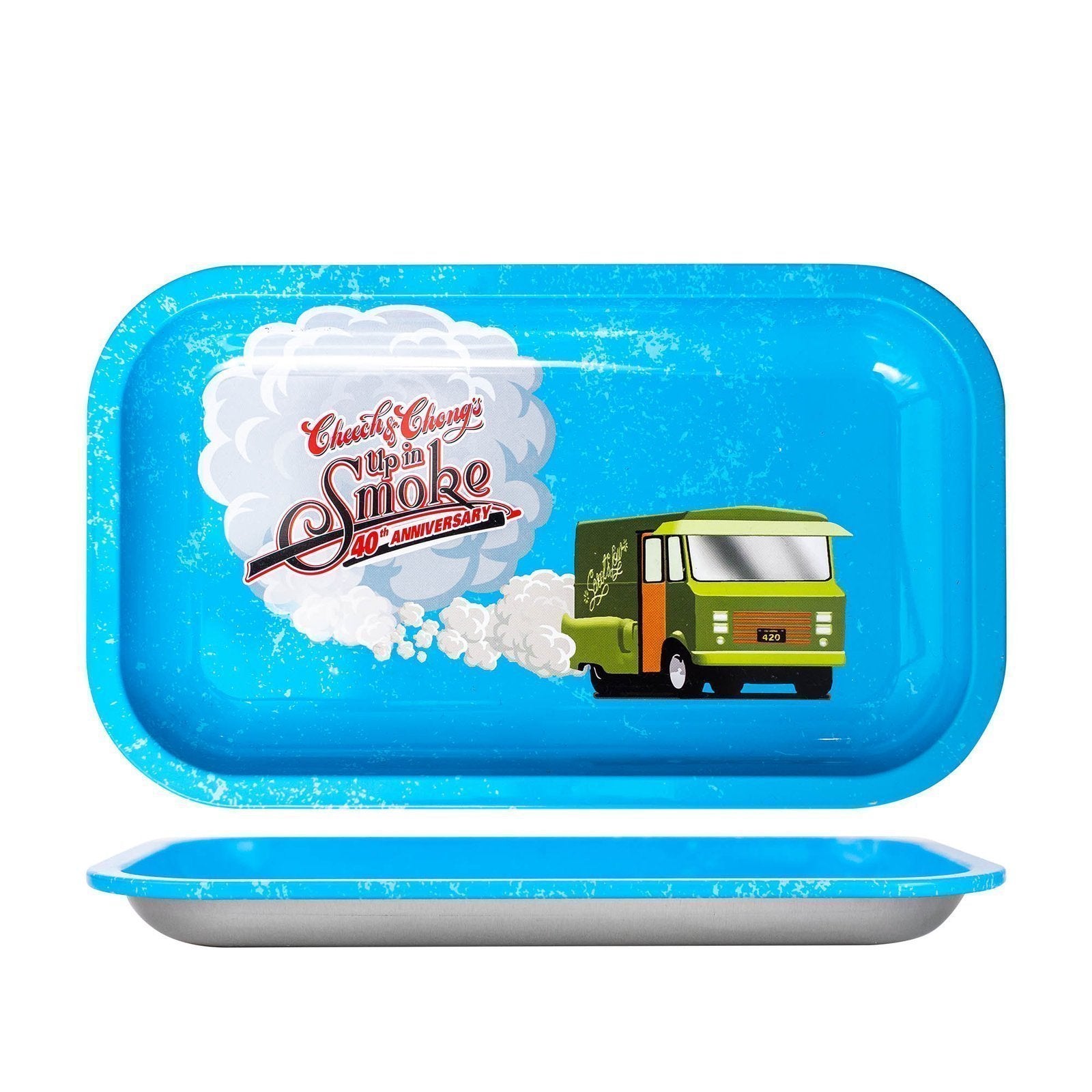 40th anniversary cheech chong rolling tray medium blue