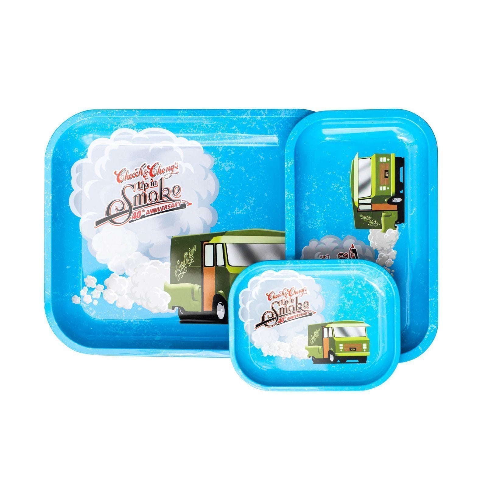 40th anniversary cheech chong rolling trays blue