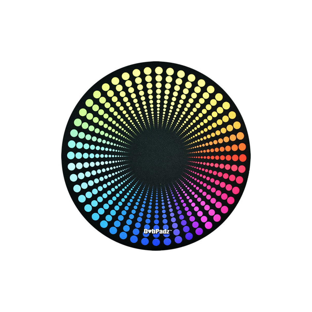 dabpadz fabric top rubber dab mat rainbow dots small