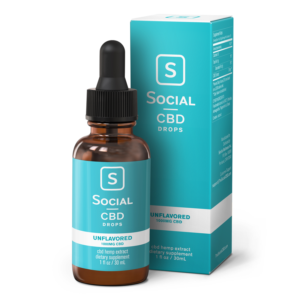 social cbd oil drops unflavored 1000mg