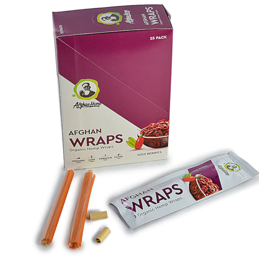 Afghan Hemp Goji Berry Blunt Wraps Box