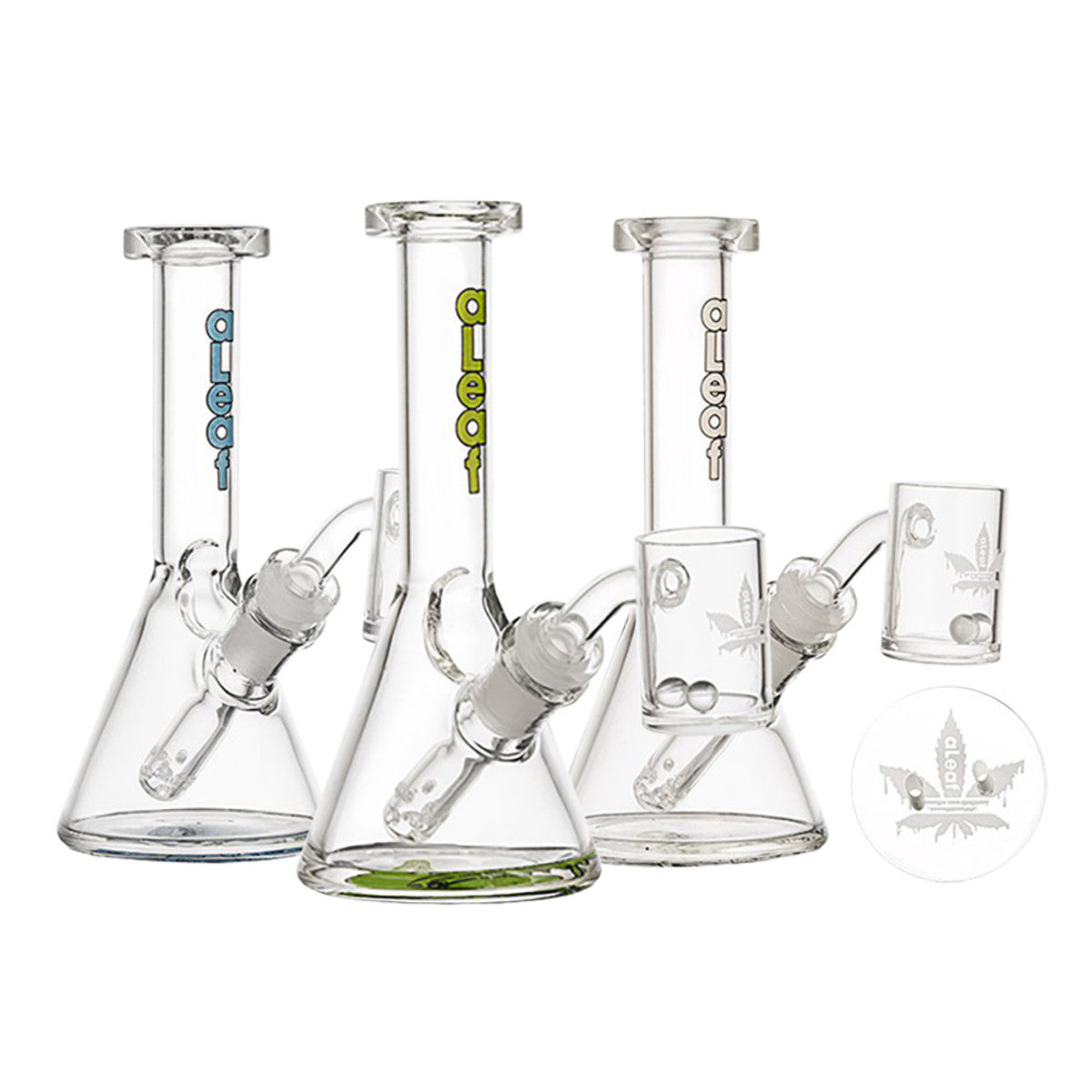 aleaf elite mini beaker spinner kit glass dab rig