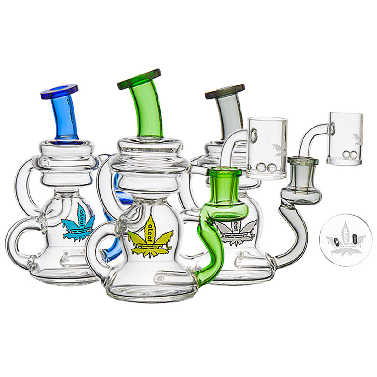 aleaf recycler spinner kit dab rig glass