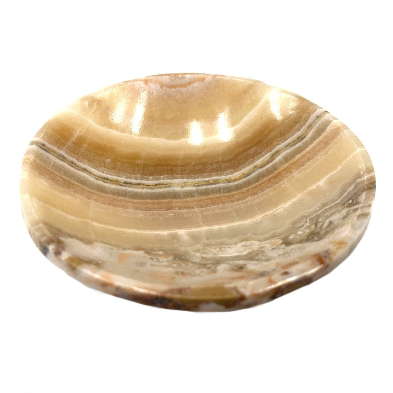 banded onyx crystal ashtray