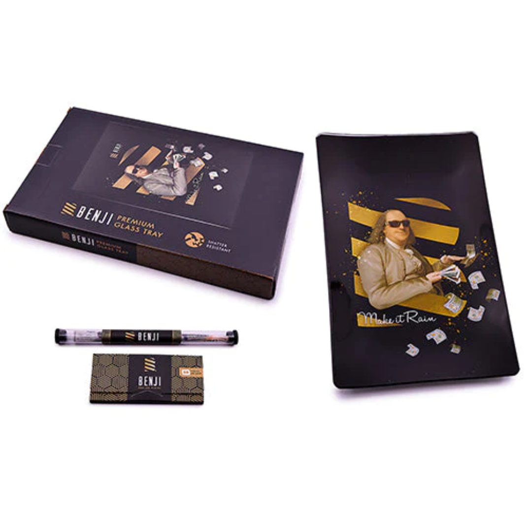 benji glass rolling tray kit make it rain
