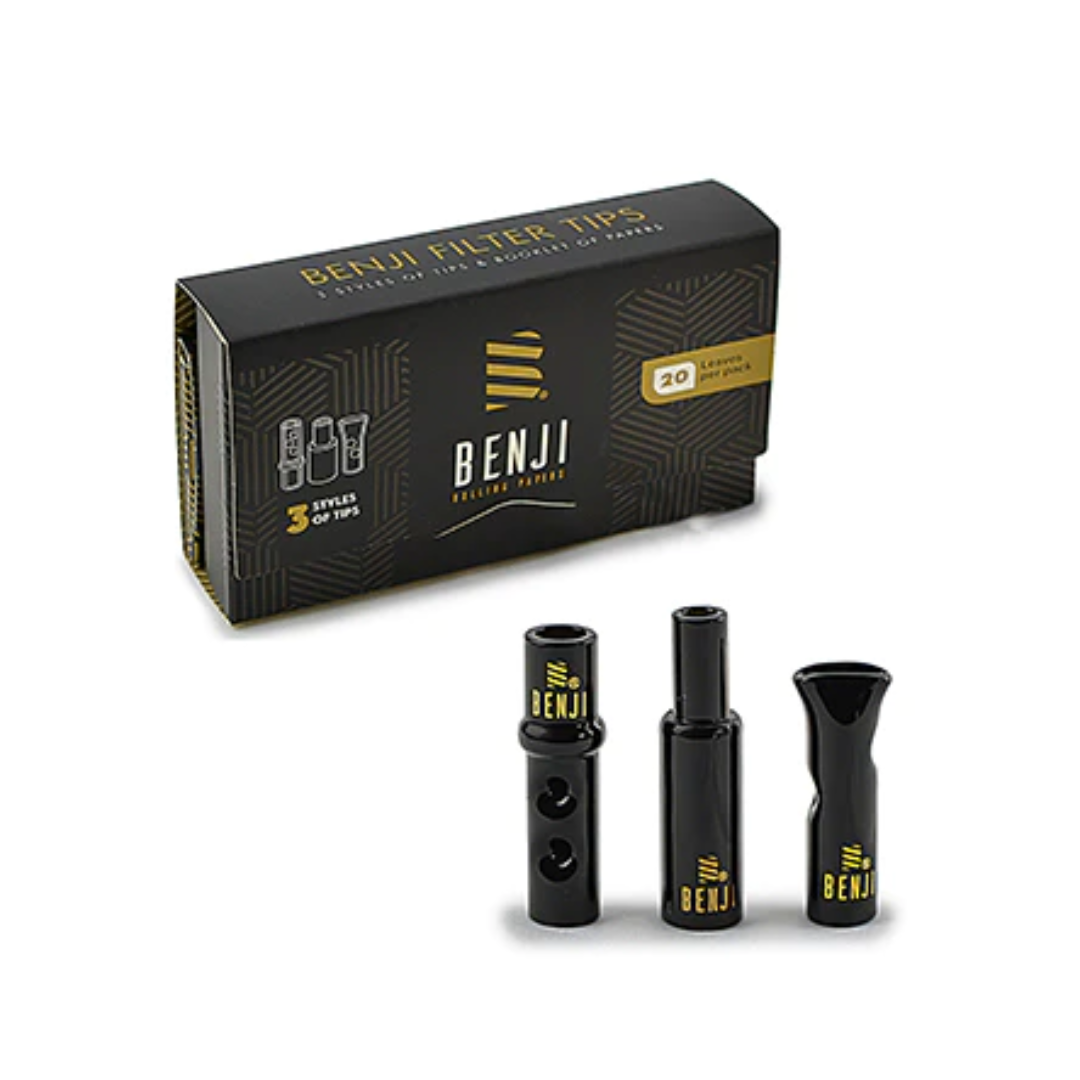 benji papers glass filter tips black