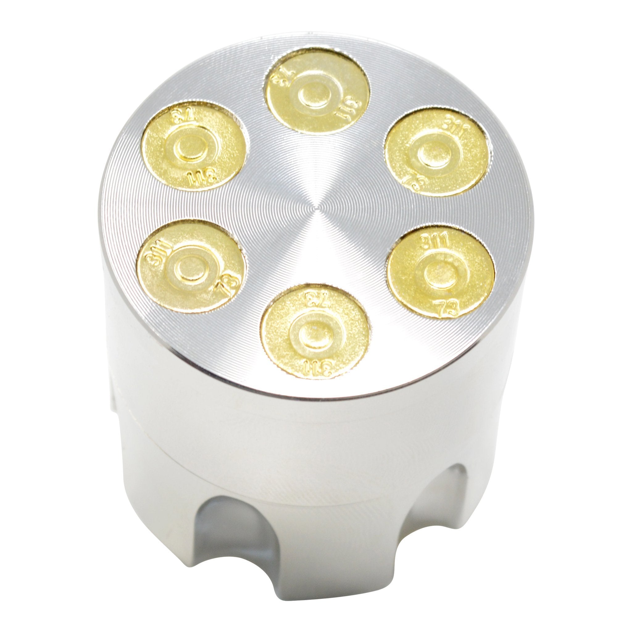 boom revolver bullet grinder silver