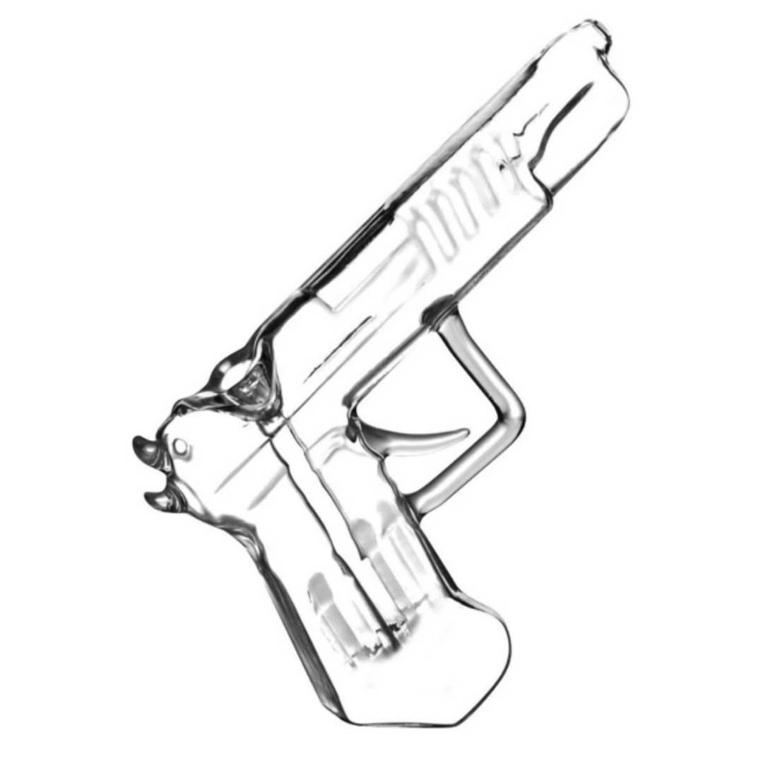 boom smoking gun glass bubbler water pipe