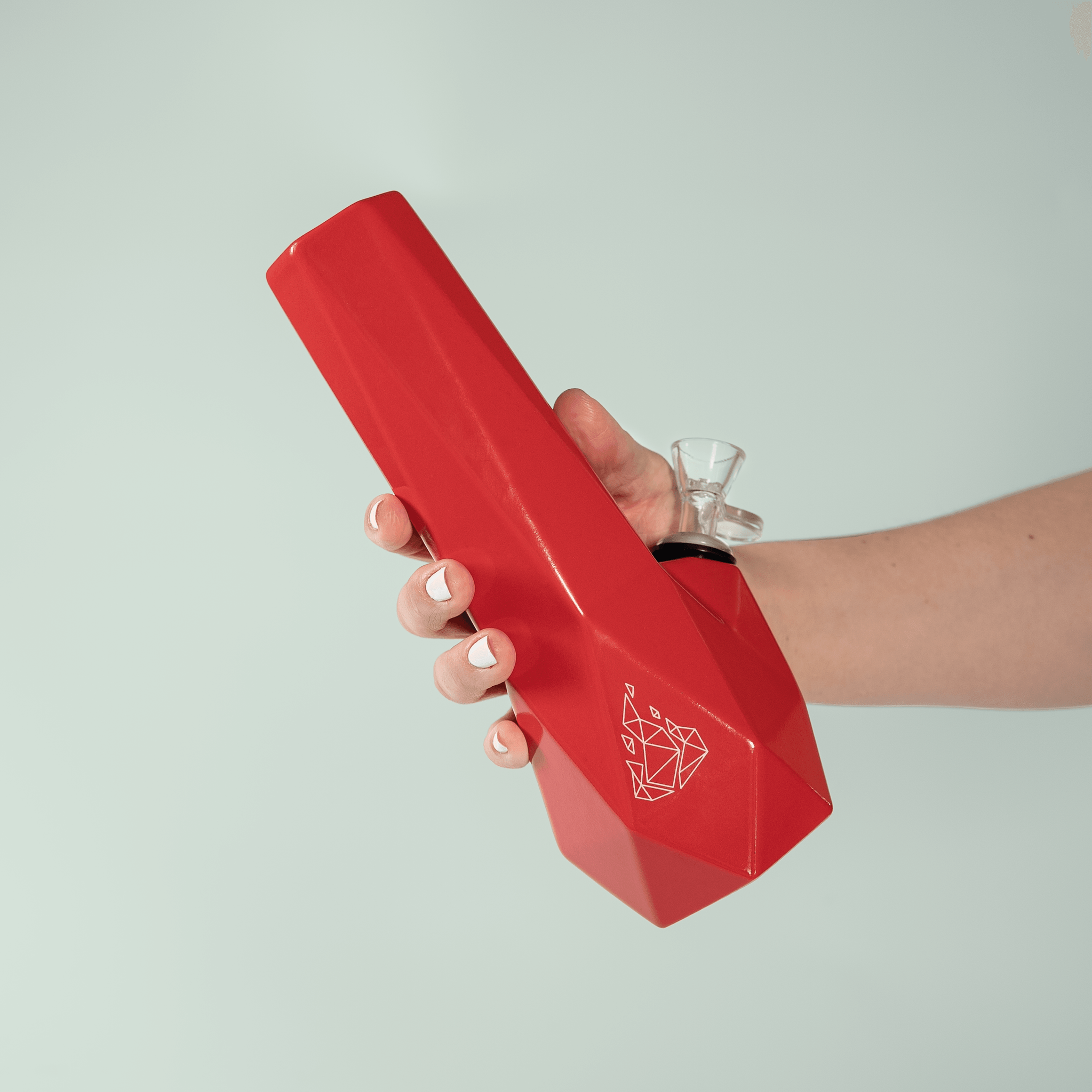 brnt designs hexagon ceramic bong red