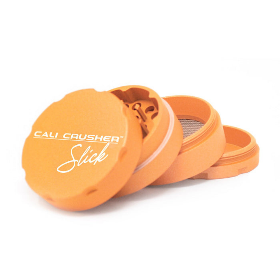 cali crusher og slick orange 4 piece herb grinder
