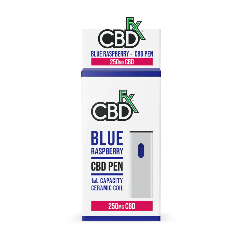 cbdfx blue raspberry cbd pen 250mg cbd