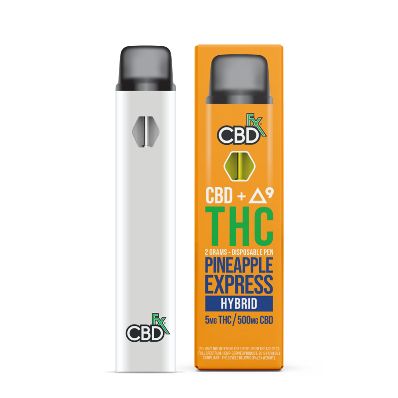 cbdfx cbd delta 9 thc disposable vape pen pineapple express 500mg