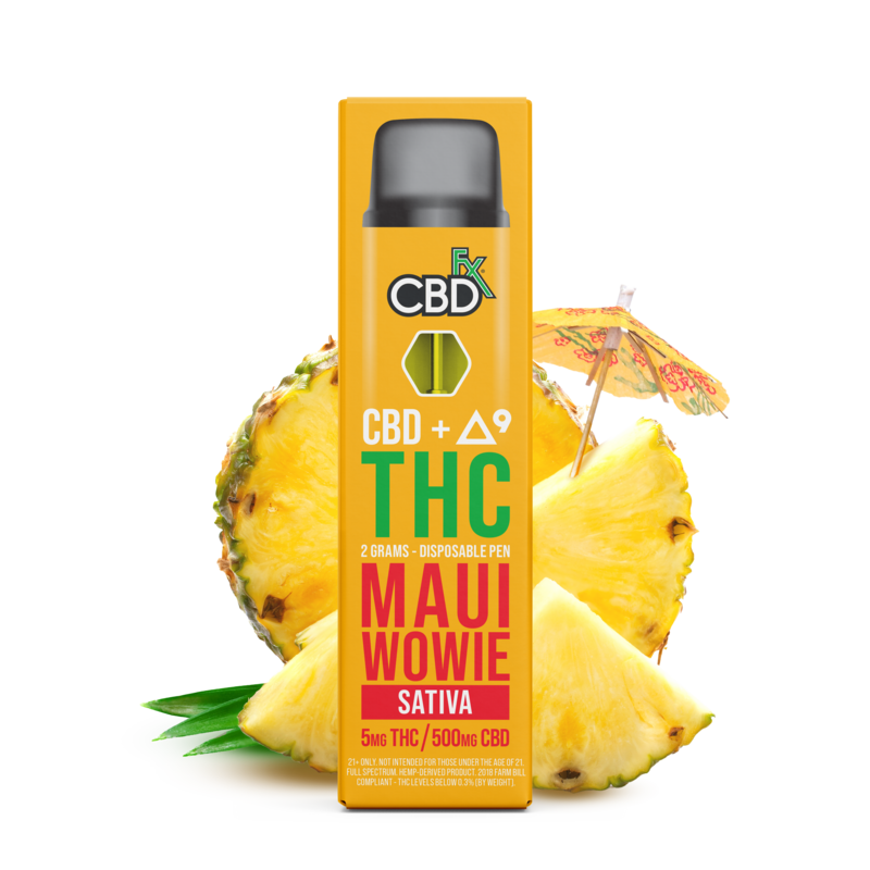 cbdfx cbd delta 9 thc vape pen maui wowie sativa 500mg
