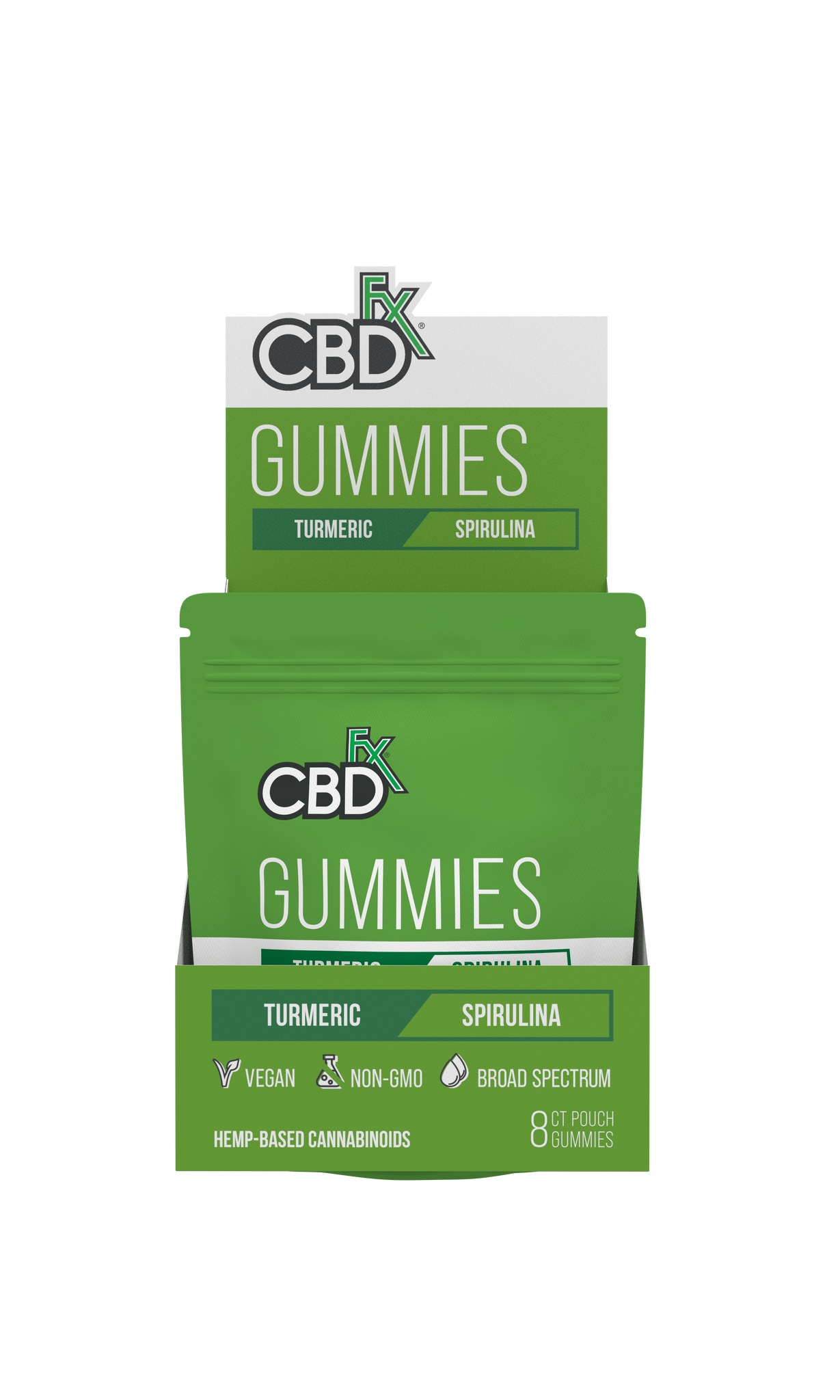 cbdfx cbd gummies turmeric spirulina 8ct 200mg