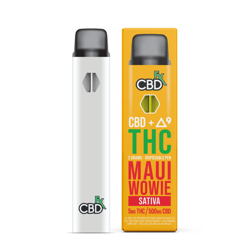 cbdfx cbd thc vape pen maui wowie sativa 500mg