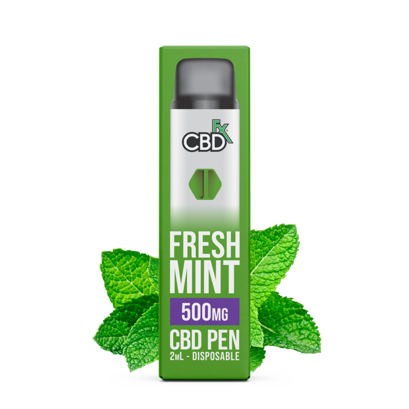 cbdfx disposable cbd vape pen fresh mint 500mg