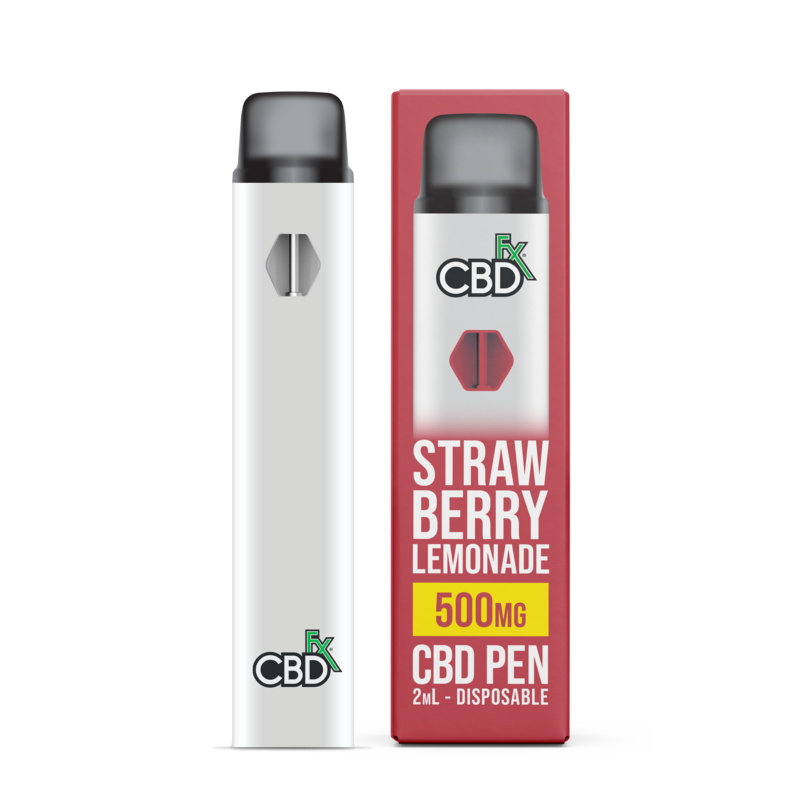 cbdfx disposable cbd vape pen strawberry lemonade 500mg