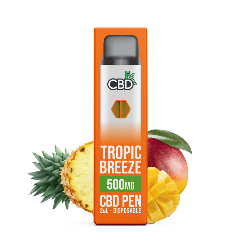 cbdfx disposable cbd vape pen tropic breeze 500mg