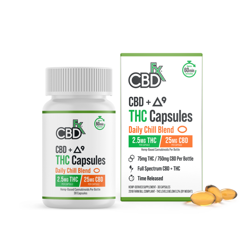 cbdfx thc cbd capsules daily chill blend