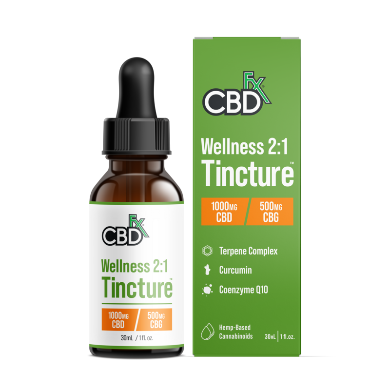 cbdfx wellness tincture broad spectrum cbd cbg oil 1000mg