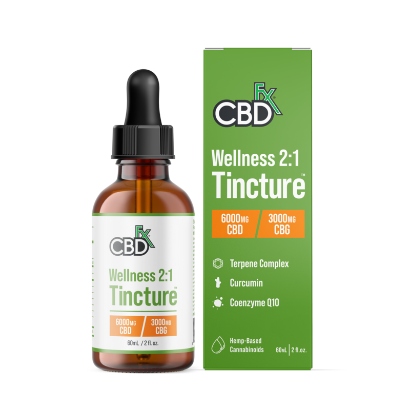 cbdfx wellness tincture broad spectrum cbd cbg oil 6000mg