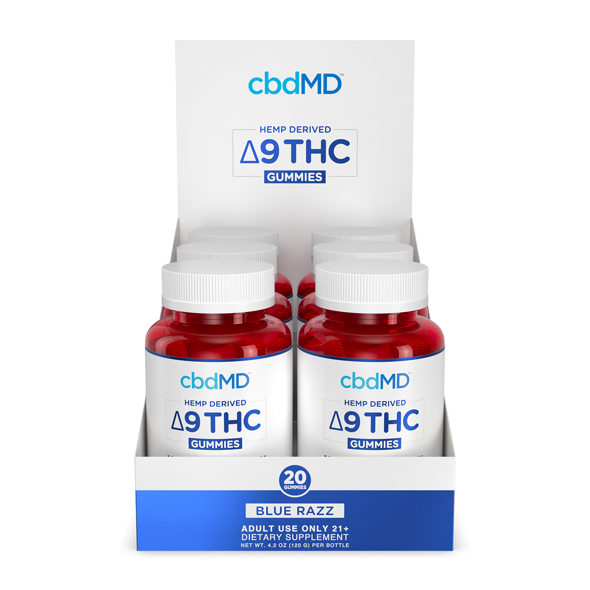 cbdmd delta 9 thc gummies blue razz 10mg wholesale