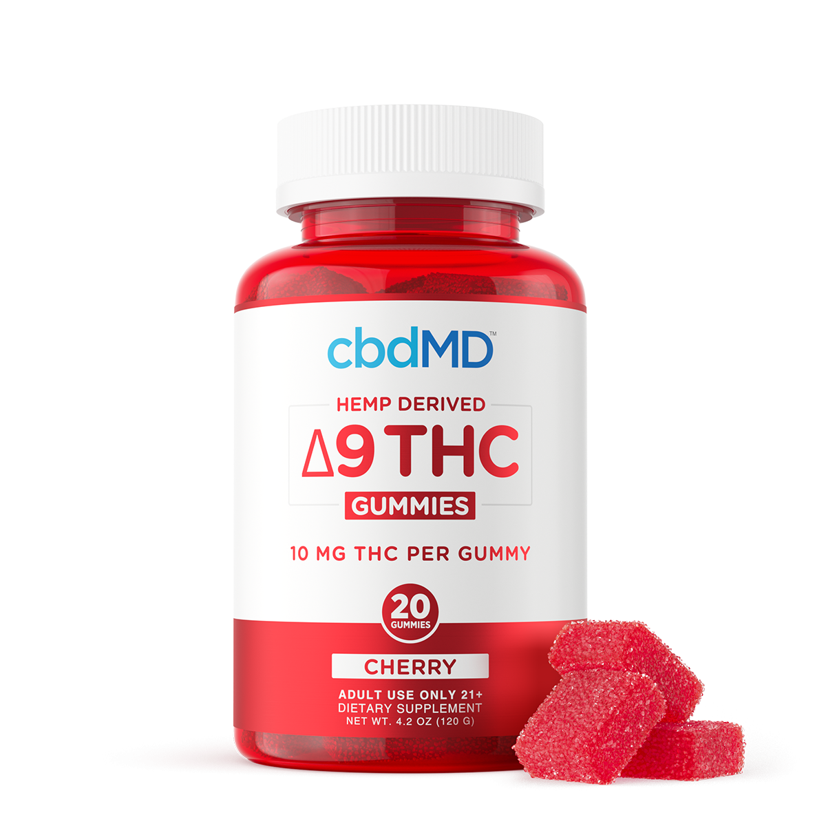 cbdmd delta 9 thc gummies cherry 10mg