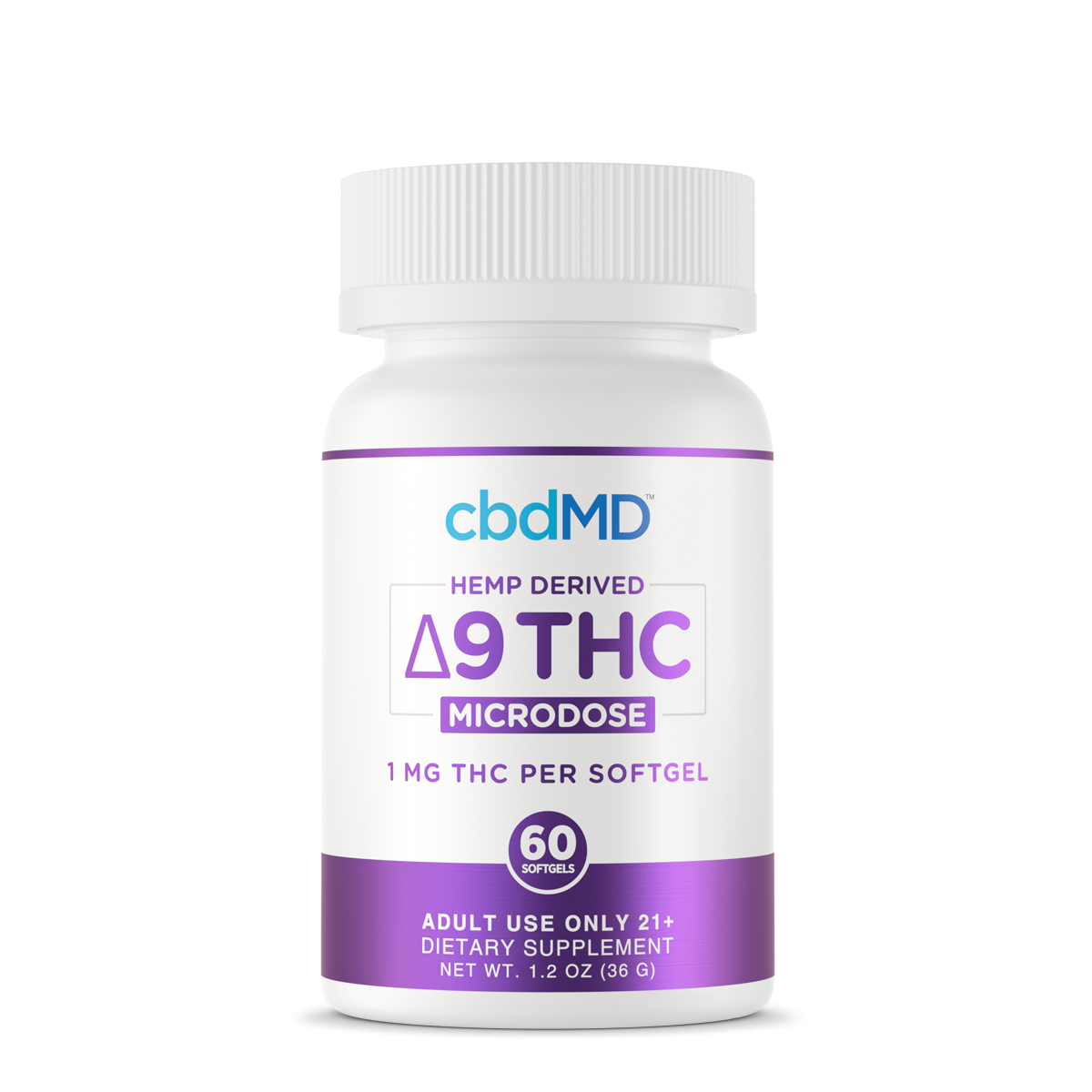 cbdmd delta 9 thc softgels microdose 1mg