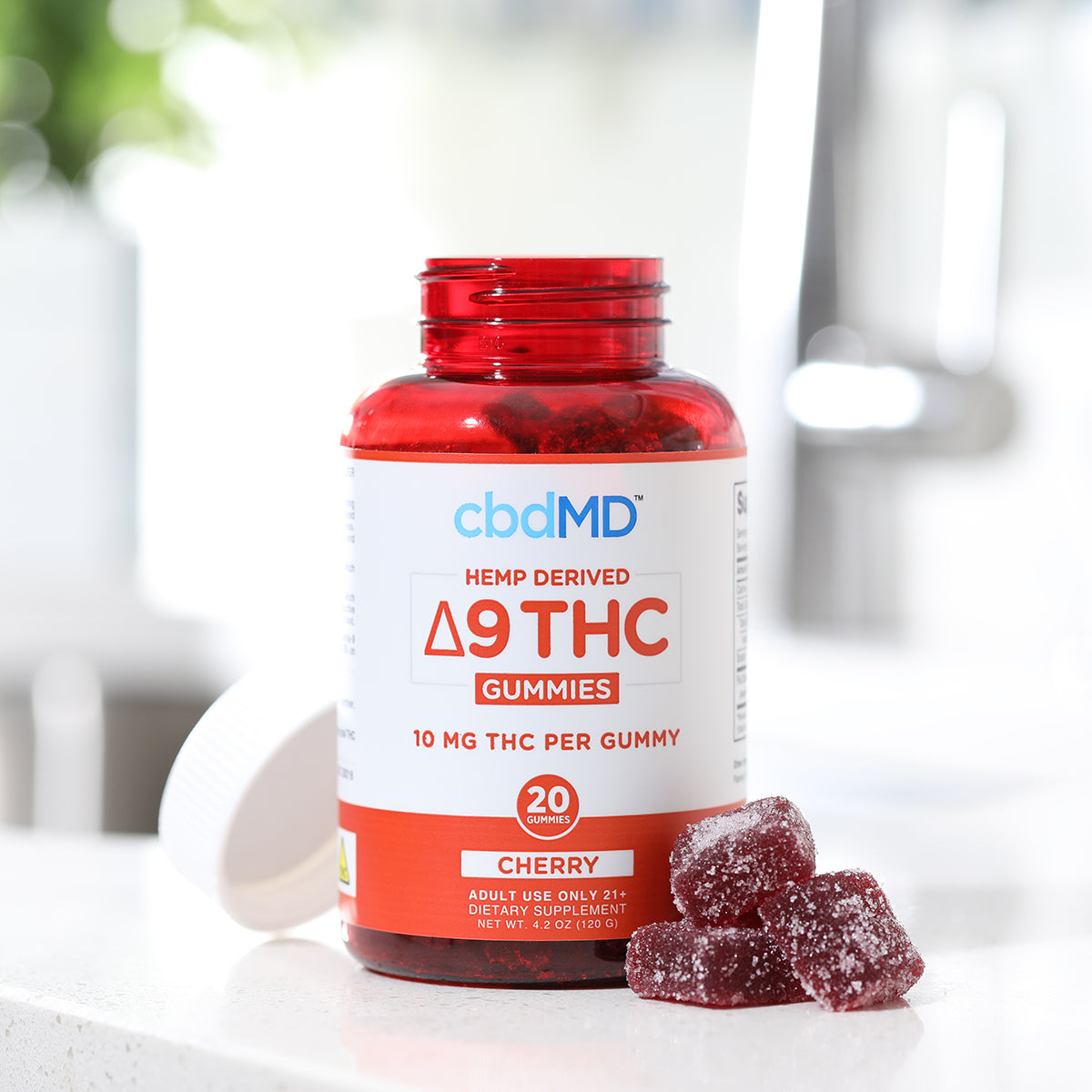 cbdmd hemp derived delta 9 thc gummies cherry 10mg