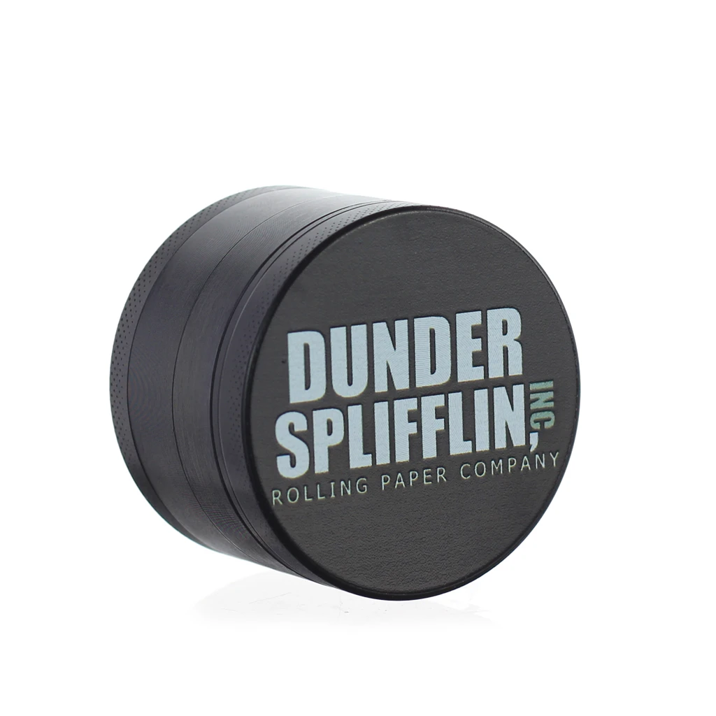 dunder spliffin 4 piece metal grinder black