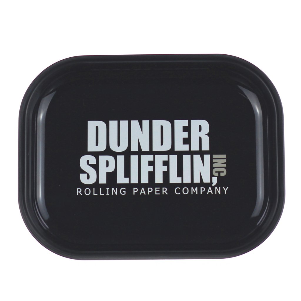 dunder spliffin tin rolling tray black