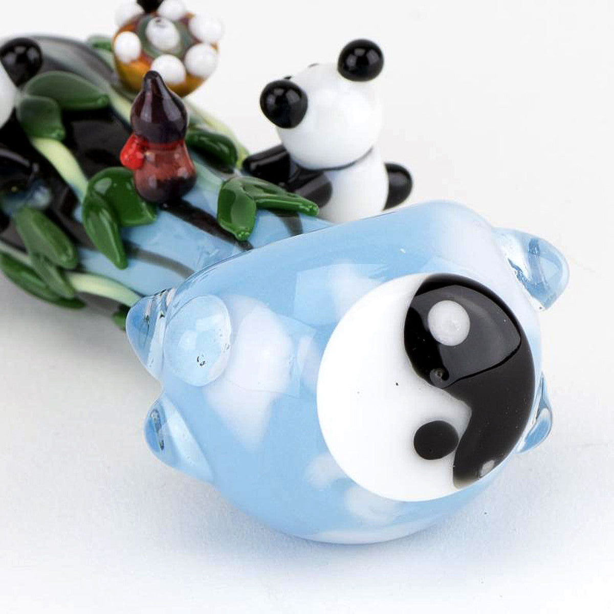 empire glassworks climbing pandas glass hand pipe