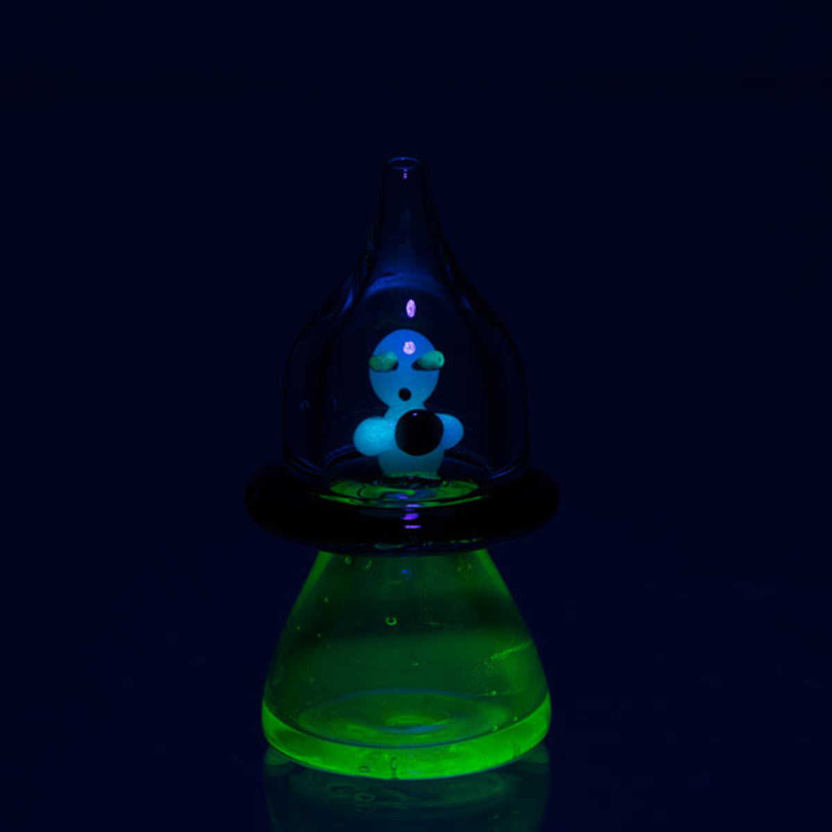 empire glassworks illuminati martian bubble carb cap glow in dark